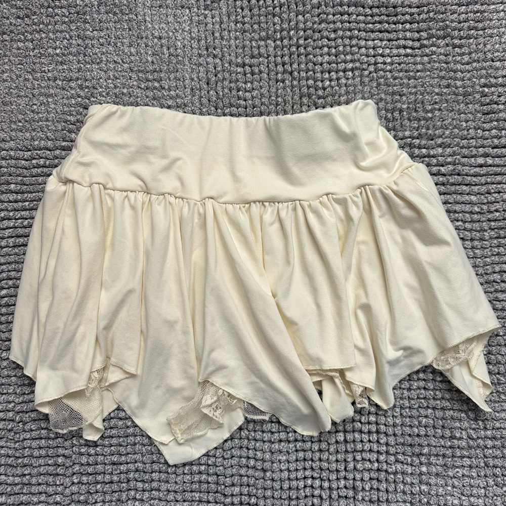Cream Mini Skirt